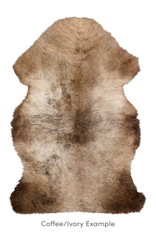 Ecowool Natural Undyed Sheepskin Rug - Single