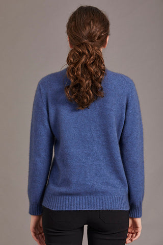 Possum Merino Crew Neck with Lace Detail