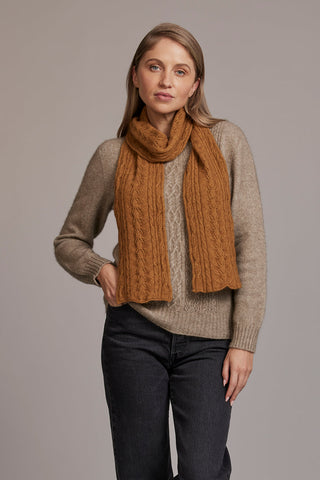Possum Merino Cable Scarf