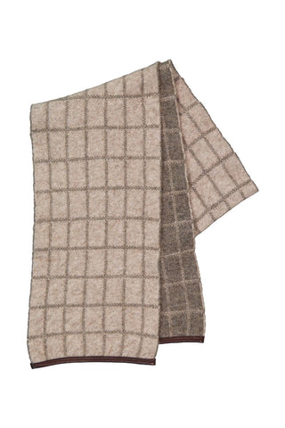 Possum Merino Check Scarf