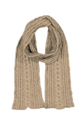 Possum Merino Cable Scarf