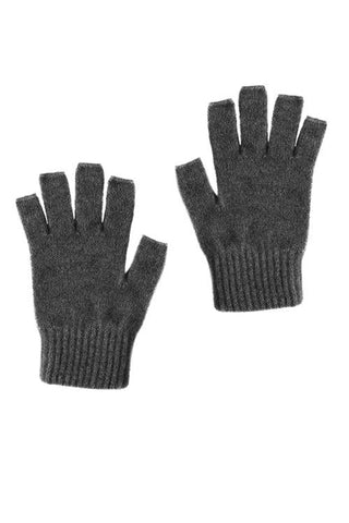 Possum Merino Open Finger Gloves Pewter