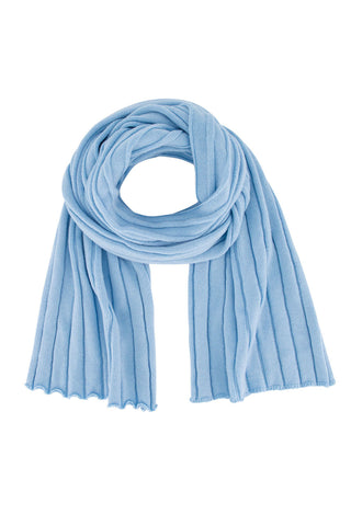 Rib Scarf in Chalk by Royal Merino