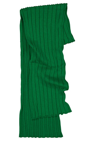 Rib Scarf in Parrot Green by Royal Merino