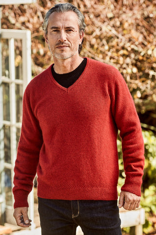 Rack Stitch V-Neck Jersey