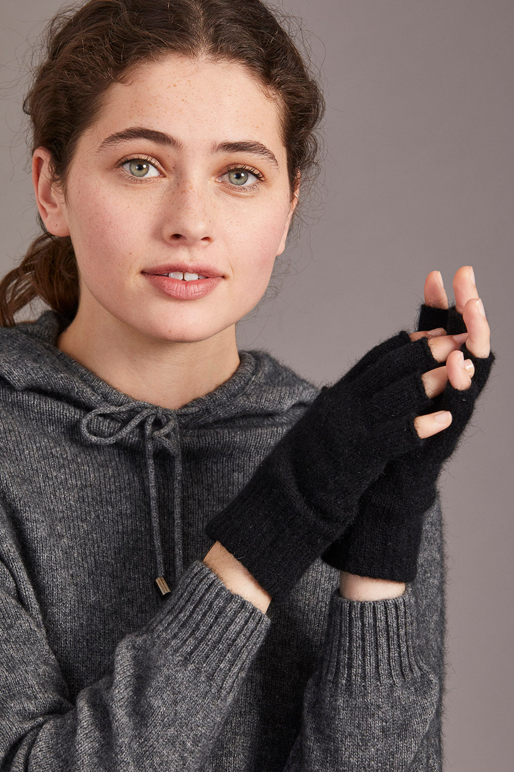 Open Finger Gloves Black / S