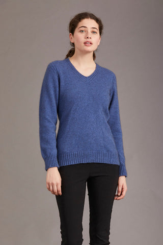 Rib Detail V-Neck Jersey