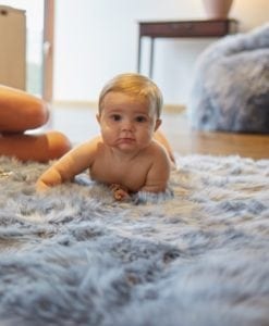 Ecowool Baby Sheepskin Rug - Grey