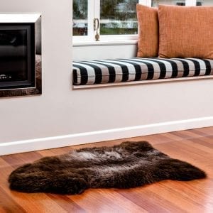 Ecowool Sheepskin rug-natural black
