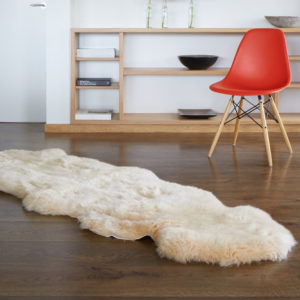 Ecowool double sheepskin rug-honey