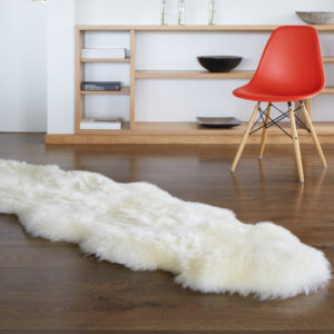 Ecowool double sheepskin rug ivory