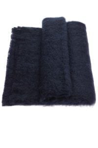 Mohair throw navy - Ecowool