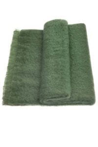 Mohair throw Olive by Ecowool