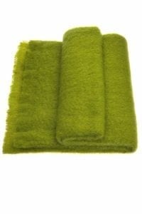 Mohair throw colour Pesto