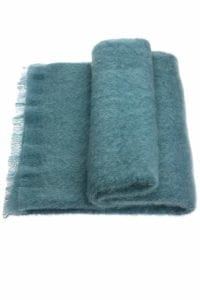 Mohair throw colour seaspray