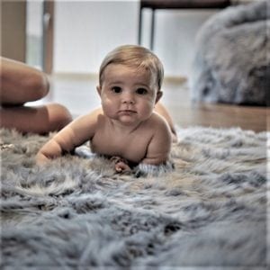 Ecowool Baby Sheepskin rug grey