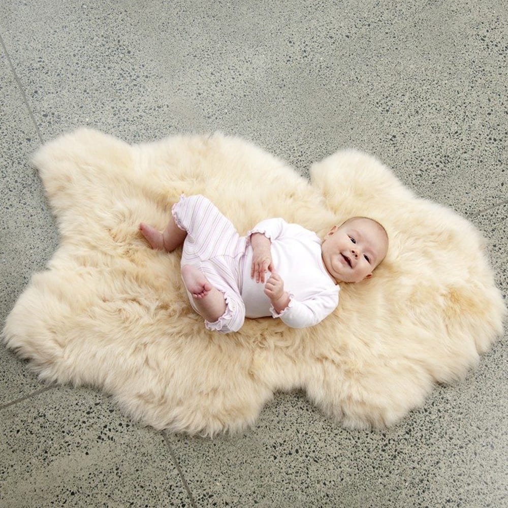 Sheepskin shop rug nursery