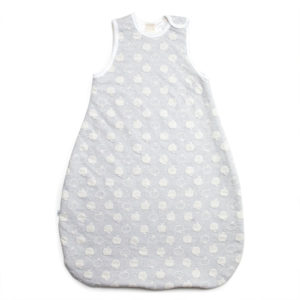 merino cotton baby sleeping bag grey- ecowool