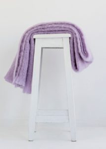 mohair throw lilac - ecowool