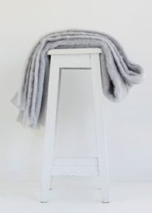 mohair throw silver - ecowool
