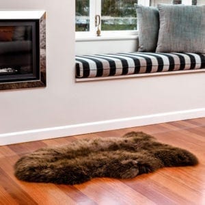 Sheepskin rug by Ecowool natural black