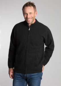 possum merino felted jacket charcoal - ecowool