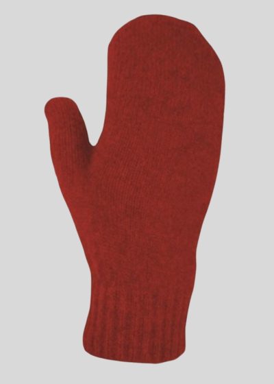 Possum Merino Mitten red - Ecowool