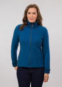 possum merino two tone jacket pacific - ecowool