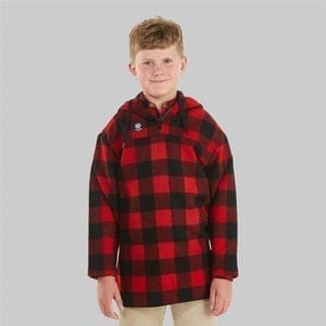 Childs wool Swanndri Bushshirt - Red/black