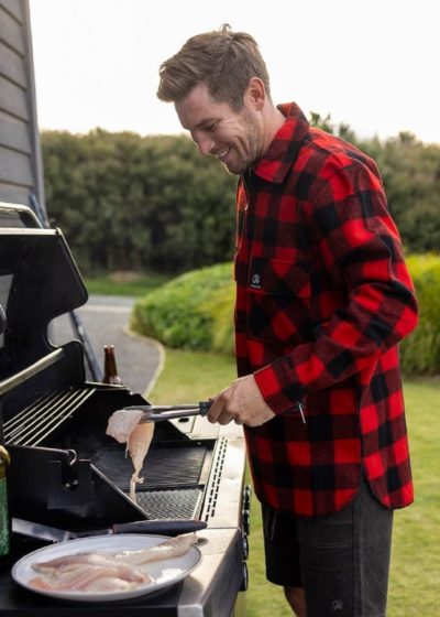 swanndri ranger shirt red check-ecowool