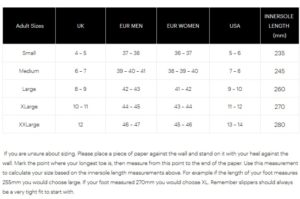 Tui boot sizing guide - ecowool