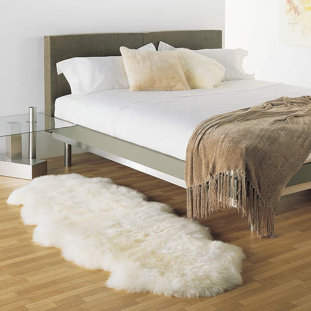 New Bowron Genuine Authentic Real Double Eclipse Sheepskin Rug 