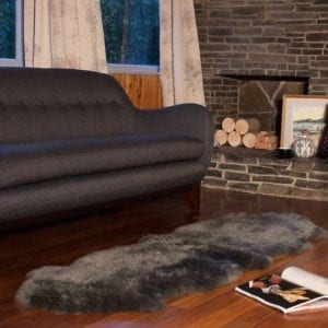 Sheepskin rug Bowron longwool double-dover