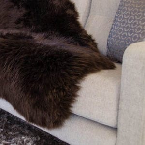 Sheepskin rug bowron-choc