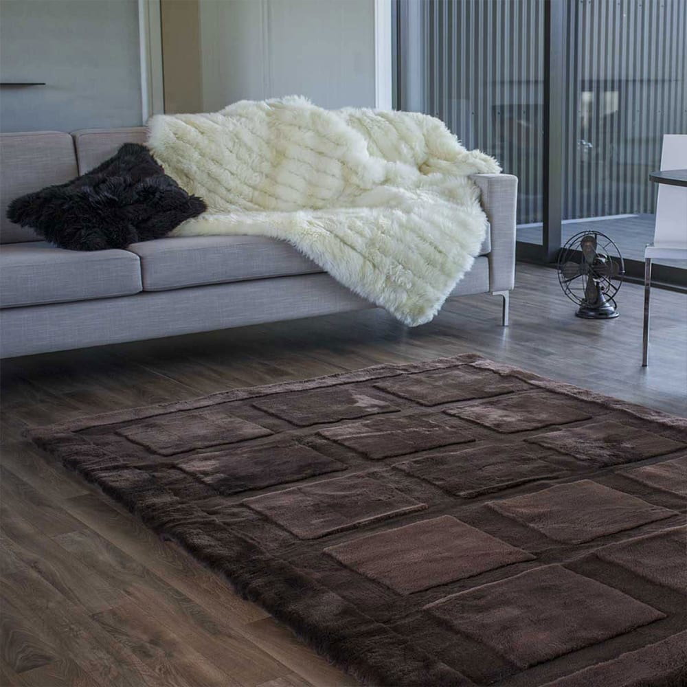 Bowron Shearling Designer Rug Squares