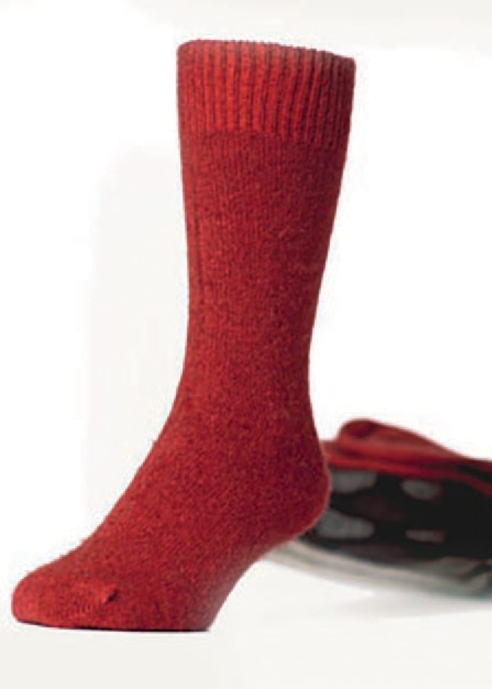 KO70 possum merino wool socks red ecowool