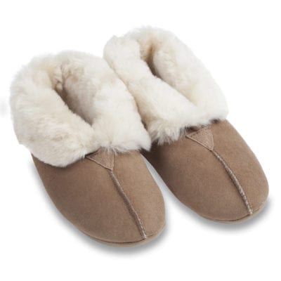 Ecowool comfort sheepskin slipper chestnut
