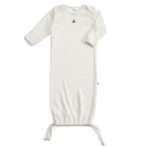 merino baby gown sleepsuit cream ecowool
