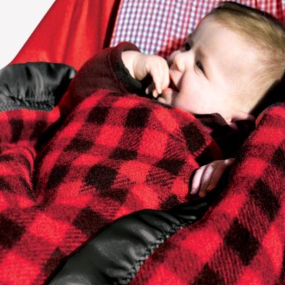swanndri baby buggy red black check1 ecowool