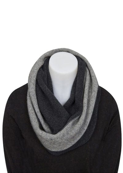 Possum Merino Two Tone Scarf colour silver at Ecowool