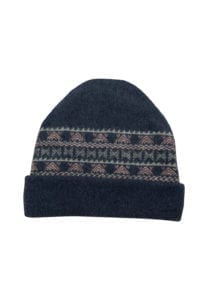 Merino possum Fairisle beanie Ocean