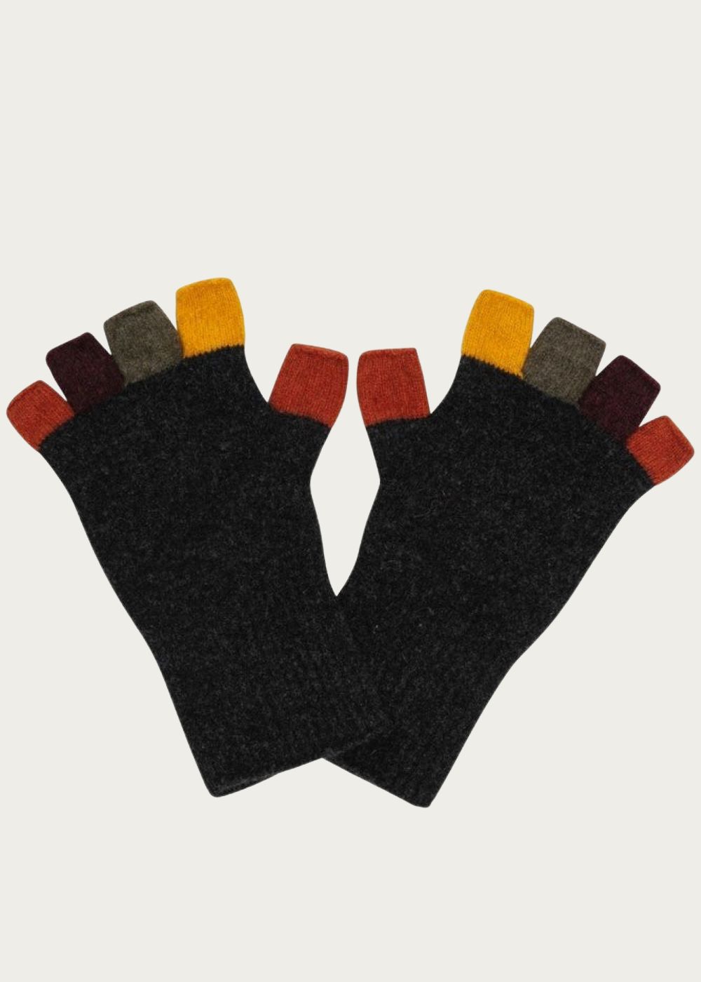 Possum Merino Multicolour Fingerless Gloves - Ecowool