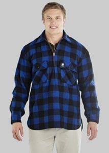 Swanndri Mens Ranger shirt blue black check - Ecowool