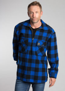 swanndri ranger shirt blue black check - ecowool