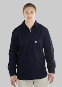 Swanndri Mens Ranger shirt navy - Ecowool