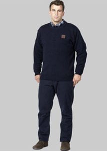 Swanndri Wool Mens Crew Neck sweater Navy - Ecowool