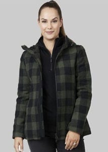 Swanndri womens Seattle jacket Olive - Ecowool