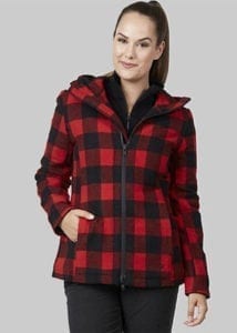 Swanndri womens Seattle Jacket Red black check - Ecowool