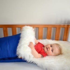 Bowron Babycare Sheepskin Cocoon Blue