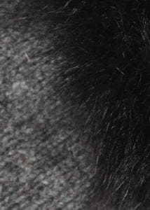 Grey black fur swatch